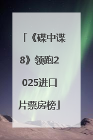 《碟中谍8》领跑2025进口片票房榜