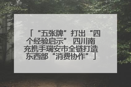 “五张牌”打出“四个经验启示” 四川南充携手瑞安市全链打造东西部“消费协作”