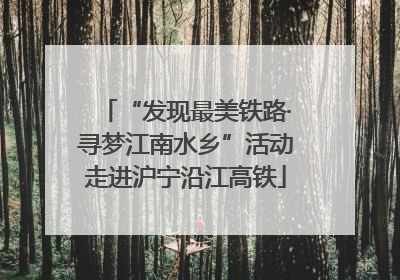 “发现最美铁路·寻梦江南水乡”活动走进沪宁沿江高铁