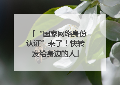 “国家网络身份认证”来了！快转发给身边的人