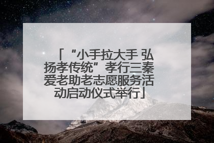 “小手拉大手 弘扬孝传统”孝行三秦爱老助老志愿服务活动启动仪式举行