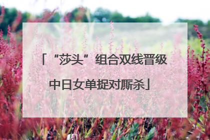 “莎头”组合双线晋级 中日女单捉对厮杀