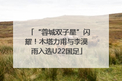 “蓉城双子星”闪耀！木塔力甫与李漠雨入选U22国足