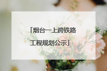 烟台一上跨铁路工程规划公示