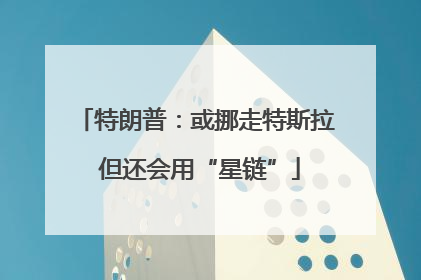 特朗普：或挪走特斯拉 但还会用“星链”