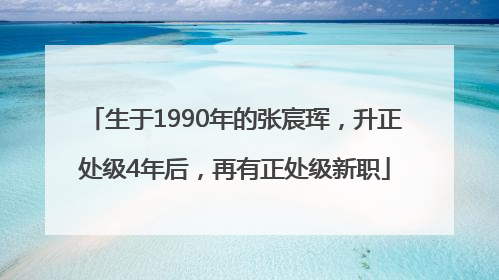 生于1990年的张宸珲，升正处级4年后，再有正处级新职