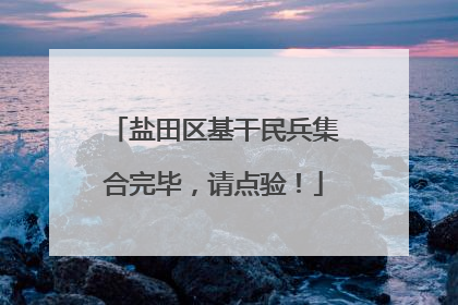 盐田区基干民兵集合完毕，请点验！