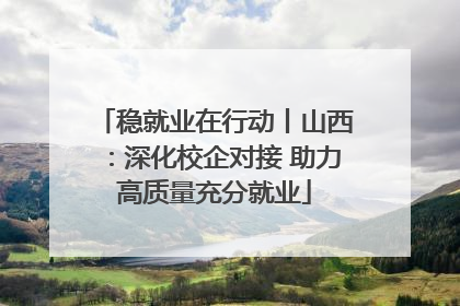 稳就业在行动丨山西：深化校企对接 助力高质量充分就业