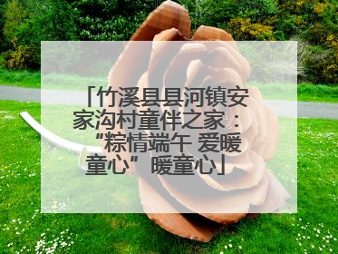 竹溪县县河镇安家沟村童伴之家：“粽情端午 爱暖童心”暖童心