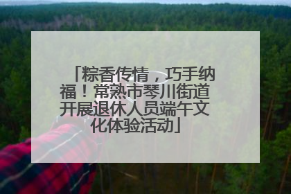 粽香传情，巧手纳福！常熟市琴川街道开展退休人员端午文化体验活动