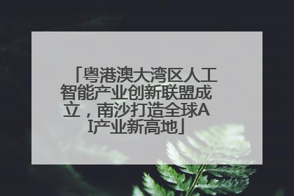 粤港澳大湾区人工智能产业创新联盟成立，南沙打造全球AI产业新高地