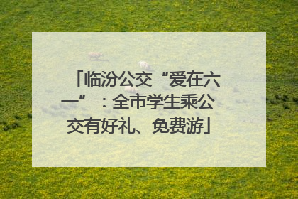 临汾公交“爱在六一”：全市学生乘公交有好礼、免费游