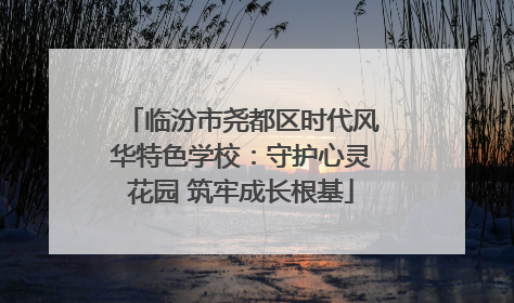 临汾市尧都区时代风华特色学校：守护心灵花园 筑牢成长根基
