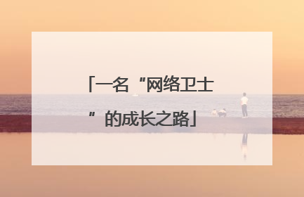 一名“网络卫士”的成长之路