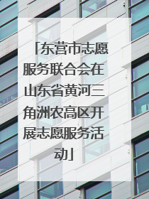东营市志愿服务联合会在山东省黄河三角洲农高区开展志愿服务活动
