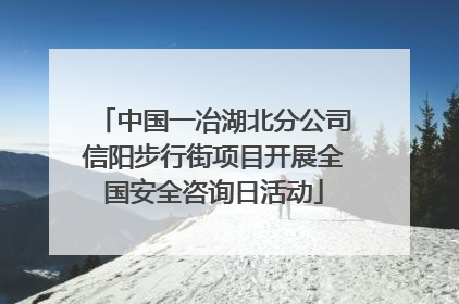 中国一冶湖北分公司信阳步行街项目开展全国安全咨询日活动