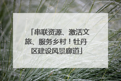 串联资源、激活文旅、服务乡村！牡丹区建设风景廊道