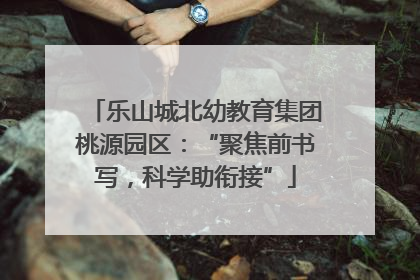 乐山城北幼教育集团桃源园区：“聚焦前书写，科学助衔接”