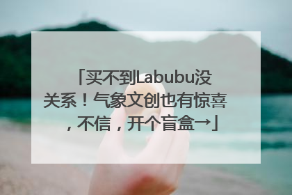 买不到Labubu没关系！气象文创也有惊喜，不信，开个盲盒→