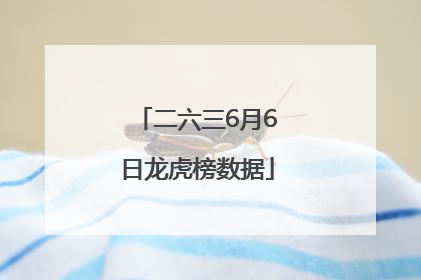 二六三6月6日龙虎榜数据