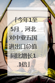 今年1至5月，河北对中亚五国进出口总值同比增长1.1倍