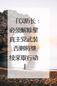 以防长：必须解除黎真主党武装 否则将继续采取行动
