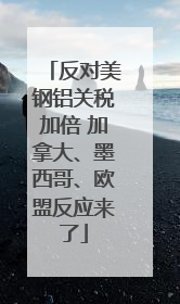 反对美钢铝关税加倍 加拿大、墨西哥、欧盟反应来了