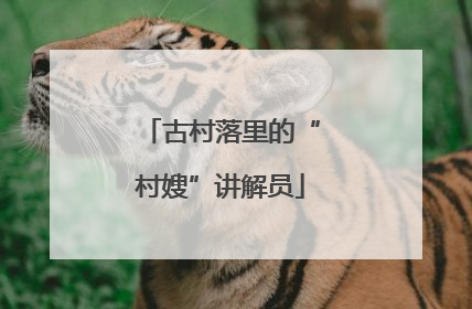 古村落里的“村嫂”讲解员