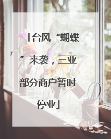 台风“蝴蝶”来袭，三亚部分商户暂时停业