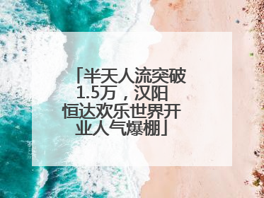 半天人流突破1.5万，汉阳恒达欢乐世界开业人气爆棚