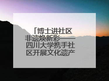 博士进社区 非遗焕新彩——四川大学携手社区开展文化遗产日特别活动