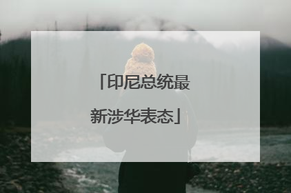 印尼总统最新涉华表态