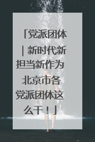 党派团体｜新时代新担当新作为 北京市各党派团体这么干！