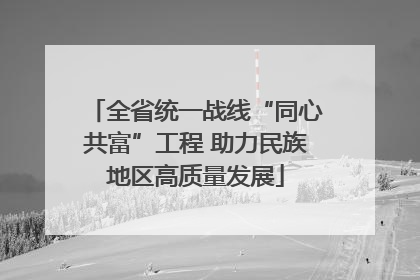 全省统一战线“同心共富”工程 助力民族地区高质量发展
