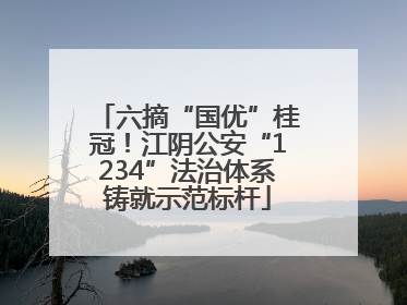 六摘“国优”桂冠！江阴公安“1234”法治体系铸就示范标杆