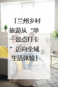 兰州乡村旅游从“单一景点打卡”迈向全域生活体验