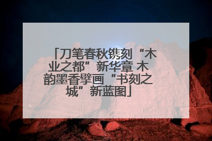 刀笔春秋镌刻“木业之都”新华章 木韵墨香擘画“书刻之城”新蓝图
