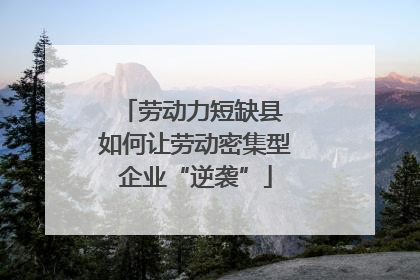 劳动力短缺县 如何让劳动密集型企业“逆袭”