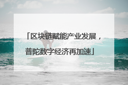 区块链赋能产业发展，普陀数字经济再加速