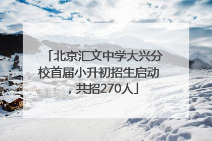 北京汇文中学大兴分校首届小升初招生启动，共招270人