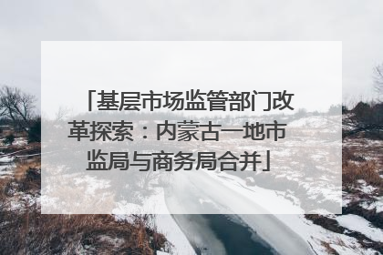 基层市场监管部门改革探索：内蒙古一地市监局与商务局合并