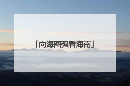 向海图强看海南
