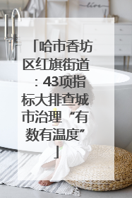 哈市香坊区红旗街道：43项指标大排查城市治理“有数有温度”