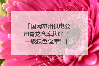 国网常州供电公司青龙仓库获评“一级绿色仓库”