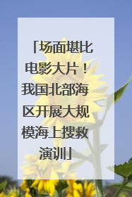 场面堪比电影大片！我国北部海区开展大规模海上搜救演训