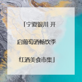宁夏银川 开启葡萄酒畅饮季红酒美食市集