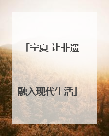 宁夏 让非遗融入现代生活