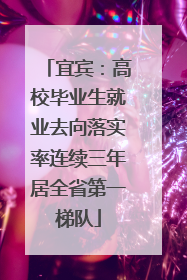宜宾：高校毕业生就业去向落实率连续三年居全省第一梯队