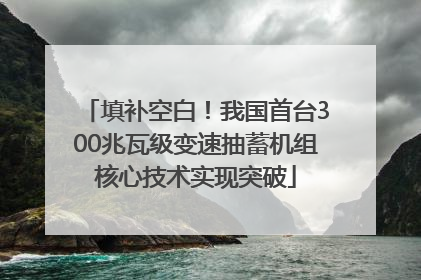 填补空白！我国首台300兆瓦级变速抽蓄机组核心技术实现突破