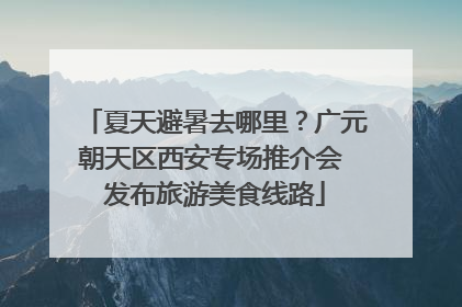 夏天避暑去哪里？广元朝天区西安专场推介会 发布旅游美食线路